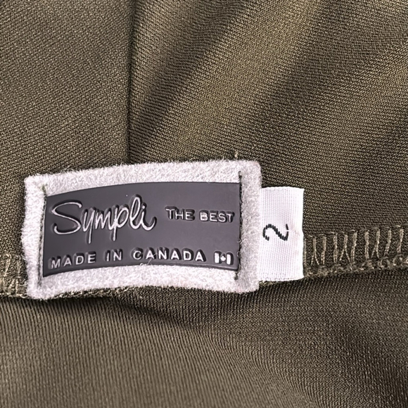 SYMPLI open front long cardigan duster Olive Green Drape Cardigan jacket size 2 - Picture 9 of 12